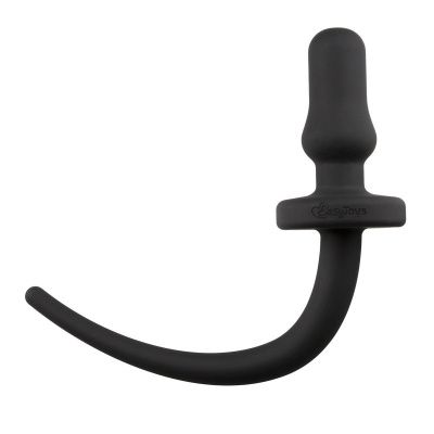 Черная анальная пробка с хвостом Dog Tail Plug от EasyToys