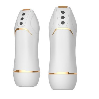 Белый вибромастурбатор Hero с режимом вакуума от A-LOVING