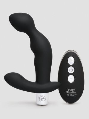 Черный вибромассажер простаты Relentless Vibrations Remote Prostate Vibrator - 15,2 см. от Fifty Shades of Grey