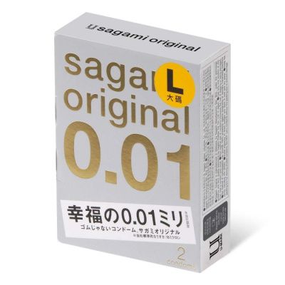 Презервативы Sagami Original 0.01 L-size увеличенного размера - 2 шт. от Sagami