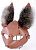 Розовая маска  Зайка  с меховыми ушками от Sitabella