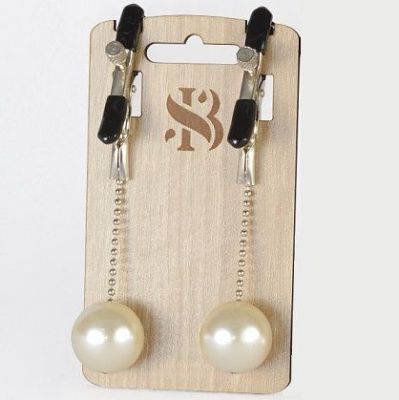 Зажимы на соски с бусинами под жемчуг Pearl от Sitabella