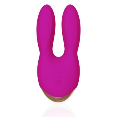 Ярко-розовый вибратор с ушками Bunny Bliss - 11 см. от Rianne S