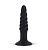 Анальная пробка со спиралевидным рельефом MENZSTUFF SPIRAL PLUG BLACK - 11,5 см. от Dream Toys