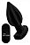 Черная анальная вибропробка с пультом ДУ The Assterisk 10X Ribbed - 13,5 см. от XR Brands