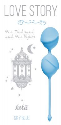Голубые вагинальные шарики One Thousand and One Nights от Lola toys
