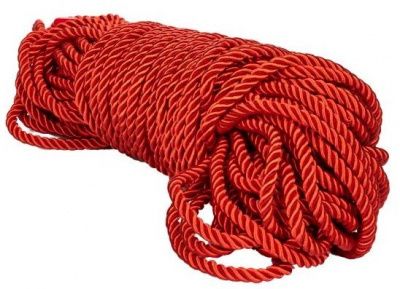 Красная веревка для связывания BDSM Rope - 30 м. от California Exotic Novelties