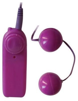 Вагинальные шарики с вибрацией фиолетового цвета от Bior toys