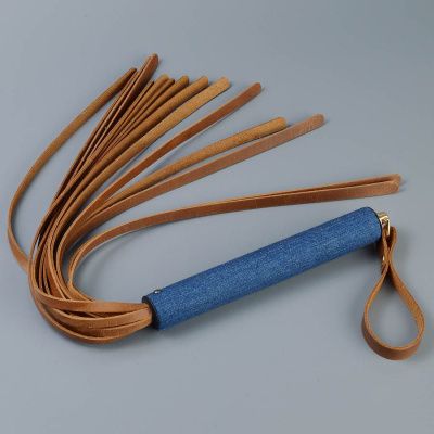 Плеть с джинсовой ручкой «Дикий Запад» - 60 см. от Sitabella