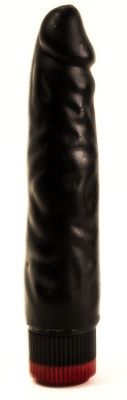 Реалистичный чёрный дилдо с вибрацией - 16,5 см. от LOVETOY (А-Полимер)