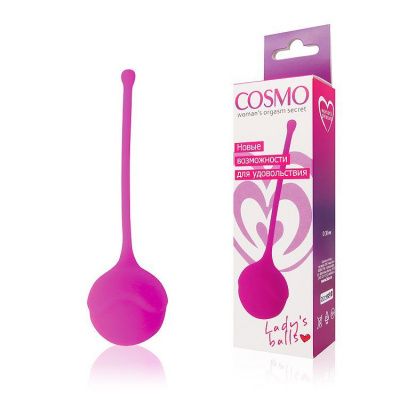 Розовый вагинальный шарик Cosmo от Bior toys