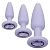 Набор из 3 сиреневых анальных пробок Crystal Booty Kit от California Exotic Novelties