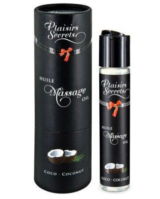 Массажное масло с ароматом кокоса Huile de Massage Gourmande Coco - 59 мл. от Plaisir Secret