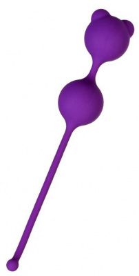 Фиолетовые вагинальные шарики A-Toys с ушками от A-toys
