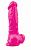 Розовый фаллоимитатор Pleasures Thick 5 Dildo - 18,3 см. от NS Novelties