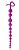 Фиолетовая анальная цепочка с ограничителем - 28 см. от Bior toys