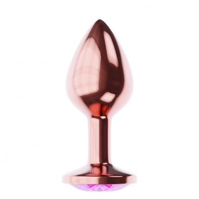 Пробка цвета розового золота с лиловым кристаллом Diamond Quartz Shine L - 8,3 см. от Lola toys
