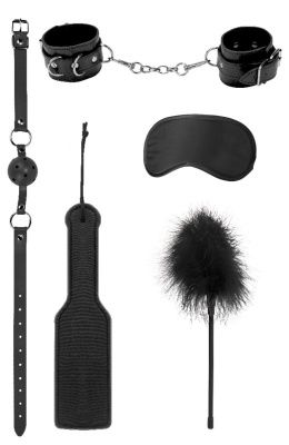 Черный игровой набор БДСМ Introductory Bondage Kit №4 от Shots Media BV