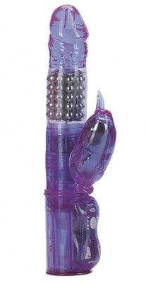 Фиолетовый вибратор с вращающимися металлическими шариками от Seven Creations