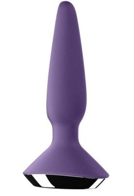 Фиолетовая анальная пробка с вибрацией Satisfyer Plug-ilicious 1 - 13,5 см. от Satisfyer
