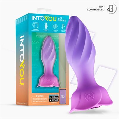 Интерактивная анальная вибропробка с вращением Moxy от Intoyou
