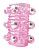 Розовая насадка на пенис Crystal sleeve с шариками и пупырышками - 5,5 см. от Bior toys