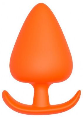Оранжевая анальная пробка PLUG WITH T-HANDLE - 13,4 см. от Dream Toys