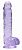 Фиолетовый фаллоимитатор Realrock Crystal Clear 9 inch - 25 см. от Shots Media BV