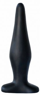 Черный конический анальный плаг - 14 см. от LOVETOY (А-Полимер)
