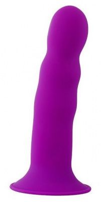Фиолетовый фаллоимитатор-реалистик PREMIUM RIBBED DILDO - 18 см. от Dream Toys