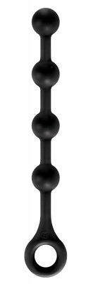 Черная цепочка анальных шариков  Soft Balls Jr. - 29 см. от NS Novelties