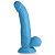 Голубой фаллоимитатор на присоске 7.5  Dildo with Balls - 21,5 см. от XR Brands
