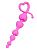 Розовая силиконовая анальная цепочка Sweety - 18,5 см. от ToyFa