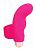 Ярко-розовая загнутая вибронасадка на палец от Bior toys