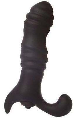 Черный анальный вибростимулятор Sex Expert - 10,5 см. от Bior toys