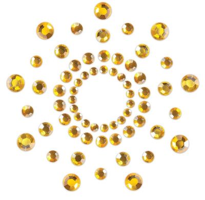Золотистые наклейки на грудь Mimi Bijoux от Bijoux Indiscrets