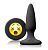 Черная силиконовая пробка Emoji Face WTF - 8,6 см. от NS Novelties