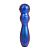 Синий фигурный вибромассажер с шаровидной головкой - 14 см. от DAISY
