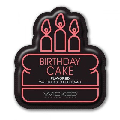 Лубрикант на водной основе со вкусом торта с кремом Wicked Aqua Birthday cake - 3 мл. от Wicked