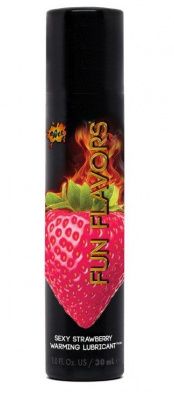 Разогревающий лубрикант Fun Flavors 4-in-1 Sexy Strawberry с ароматом клубники - 30 мл. от Wet International Inc.