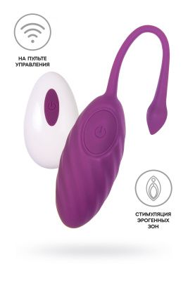 Фиолетовое силиконовое виброяйцо Purr от A-toys