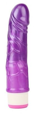 Фиолетовый вибратор-реалистик Stud Rod - 17,5 см. от Chisa