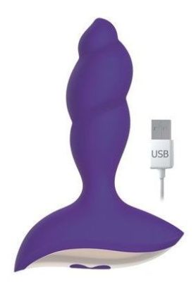 Фиолетовый спиралевидный вибромассажер - 8,5 см. от Bior toys