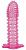 Гелевая розовая насадка с шипами - 12 см. от ToyFa