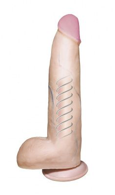 Фаллоимитатор с мошонкой на присоске F LINE - 22 см. от LOVETOY (А-Полимер)