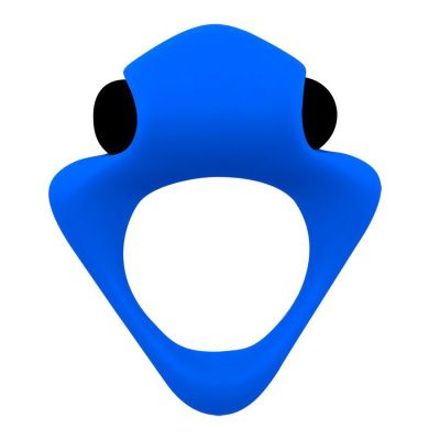 Синее эрекционное кольцо Wooomy Tribeс с вибрацией от Adrien Lastic