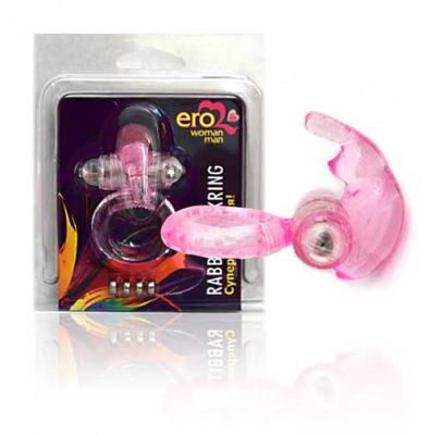 Розовое эрекционное виброкольцо Rabbit Cockring от Bior toys