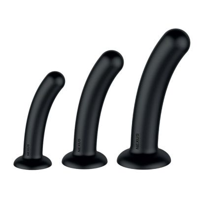 Набор из 3 черных анальных втулок Dilating Set от Nexus Range