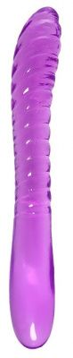 Фиолетовый двусторонний фаллоимитатор Frica - 23 см. от A-toys