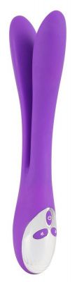 Фиолетовый сдвоенный вибратор Bendable Double Vibrator - 24,3 см. от Orion